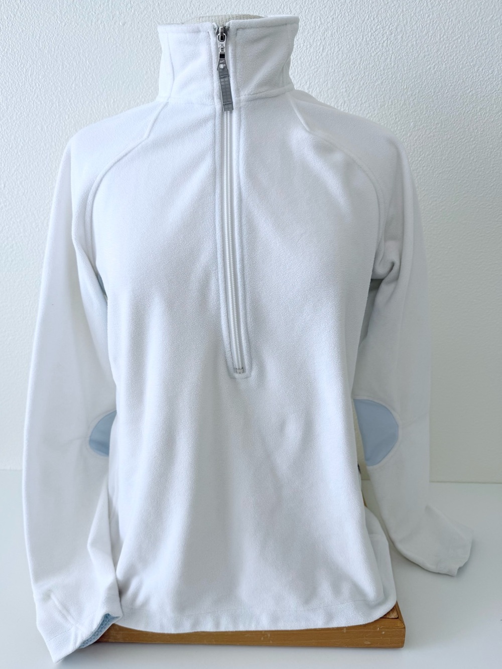 Vintage Y2K Nike Therma-FIT 1/4 Zip Fleece Pullover White Baby Blue Size Large
